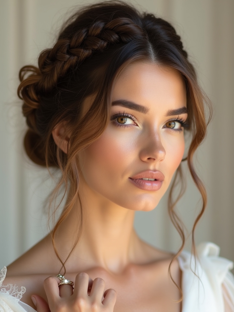 braided bun with elegance