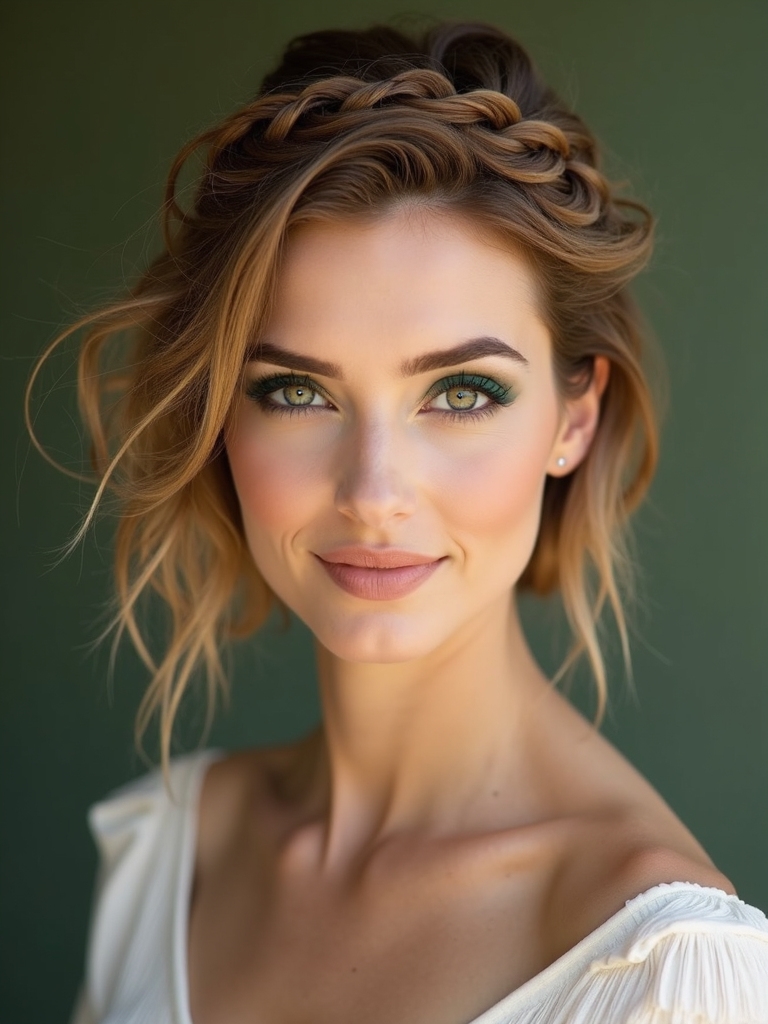 braided crown for short hair