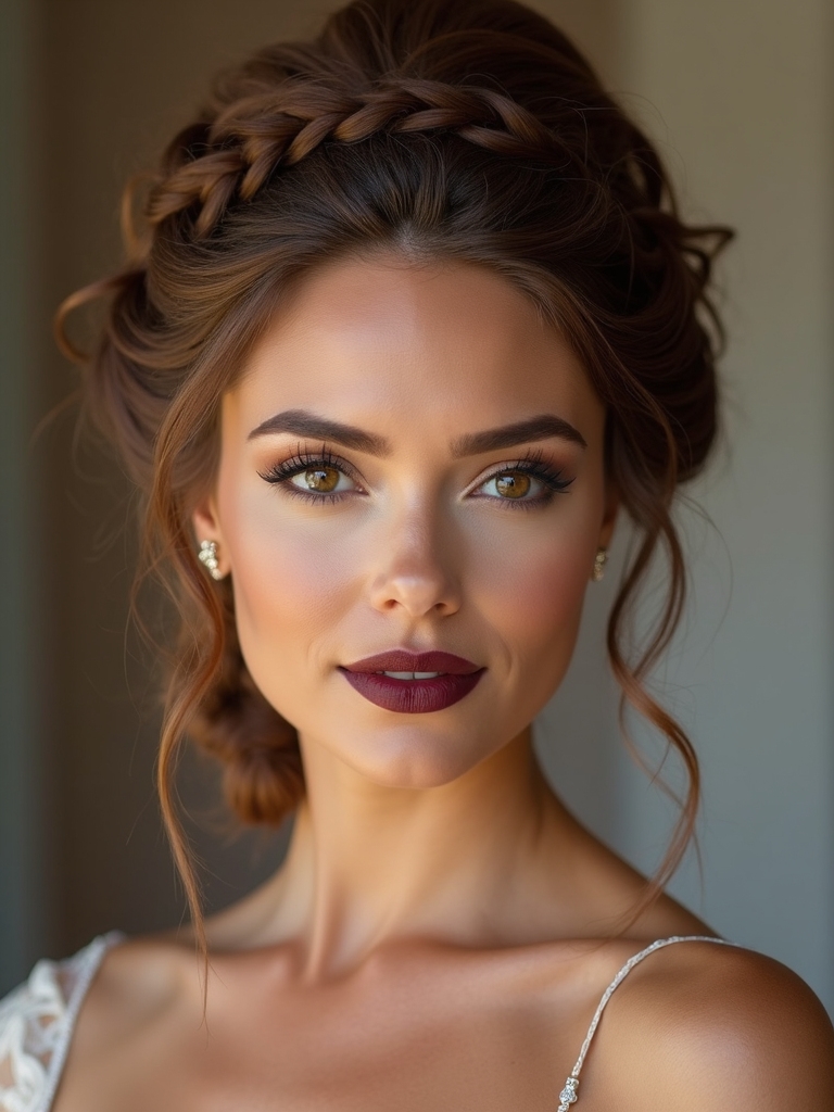 braided halo updo elegance