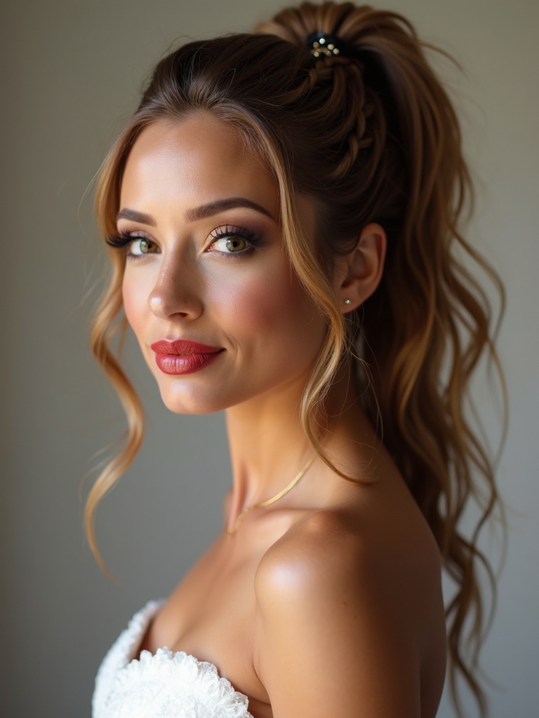 braided high ponytail elegance