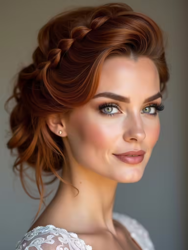 braided texture rich updo