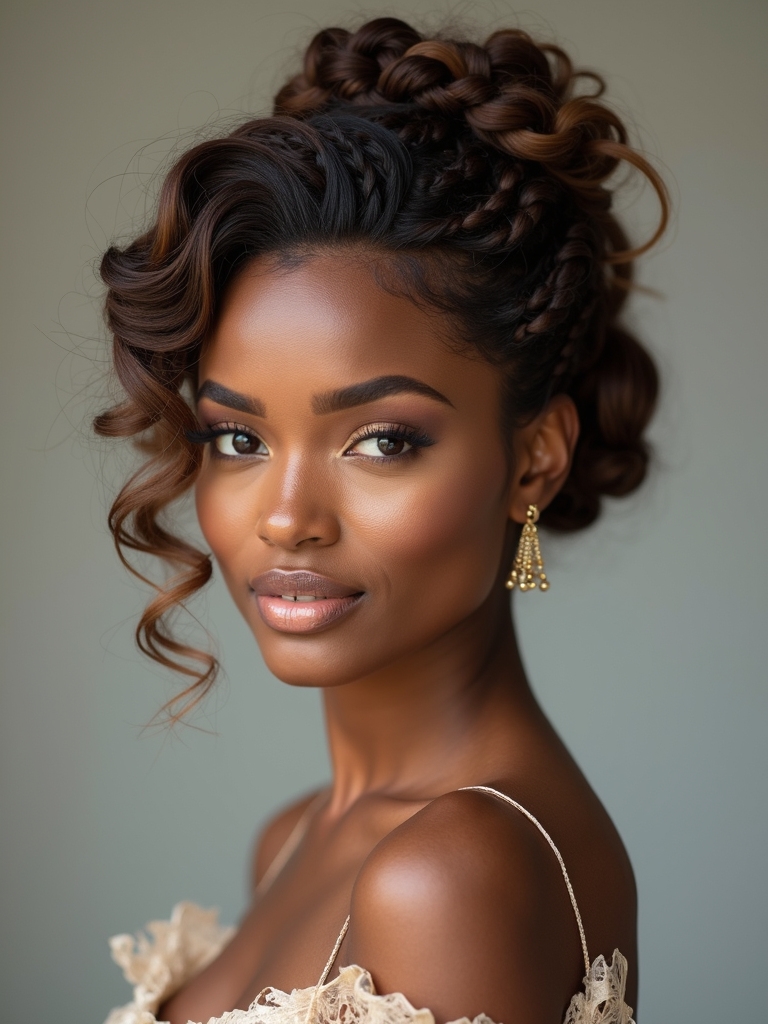 braids enhance wedding elegance