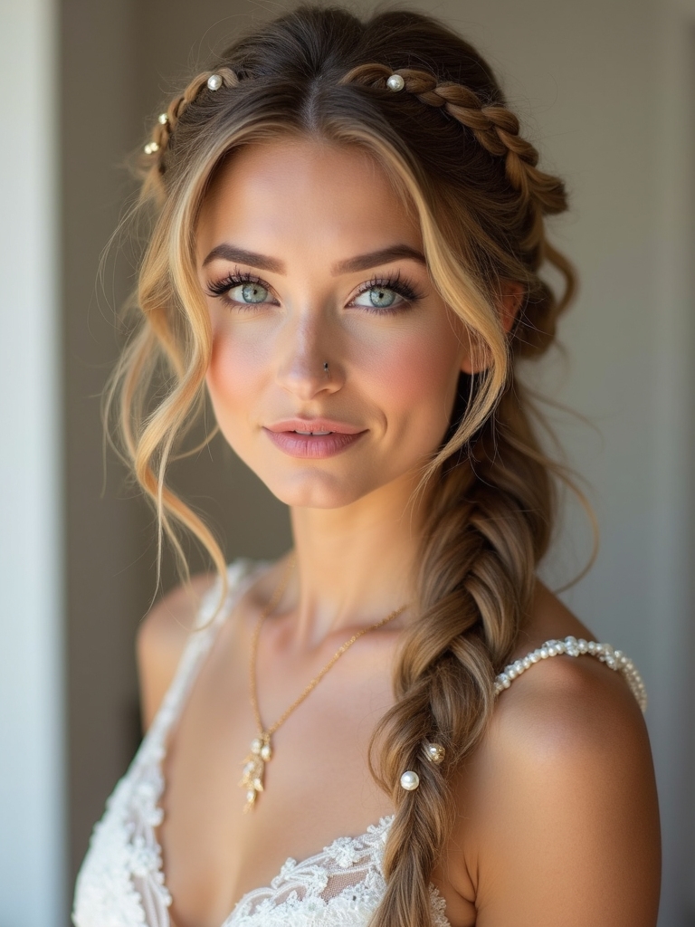 bridal braids for long hair