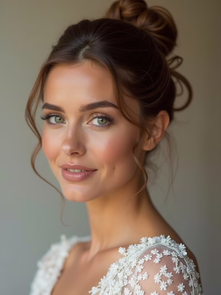 bridal bun hairstyle ideas