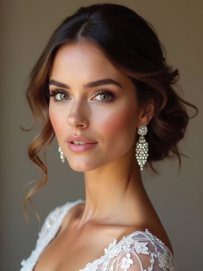 bridal earrings and hairstyles