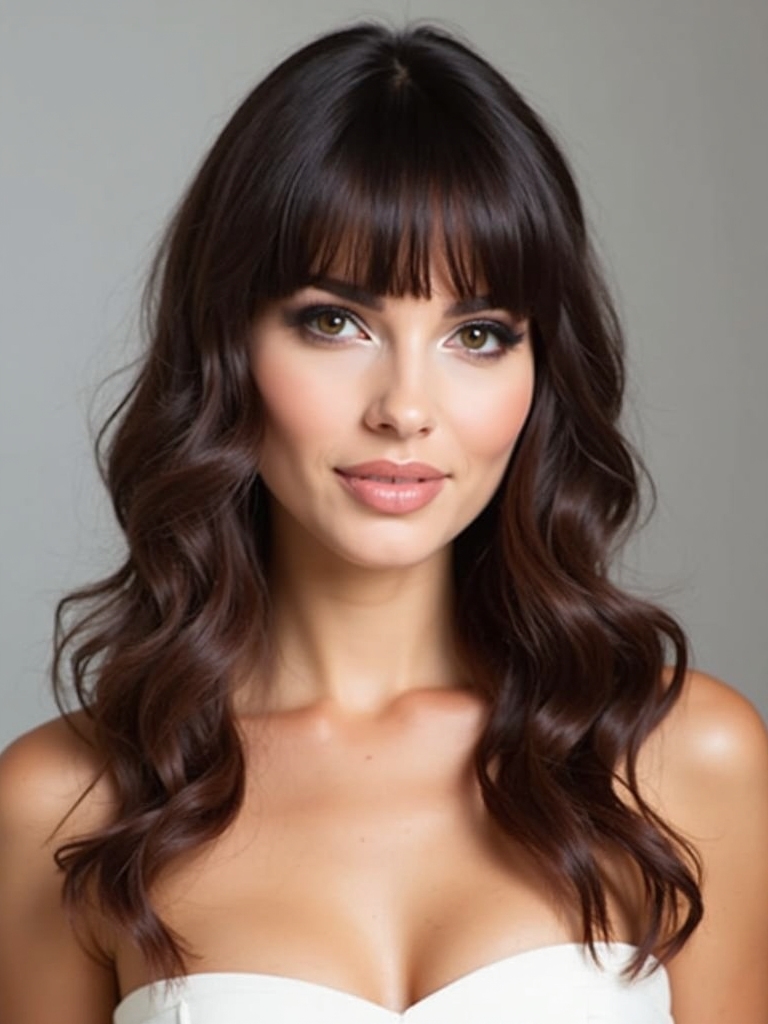 bridal hairstyles featuring bangs