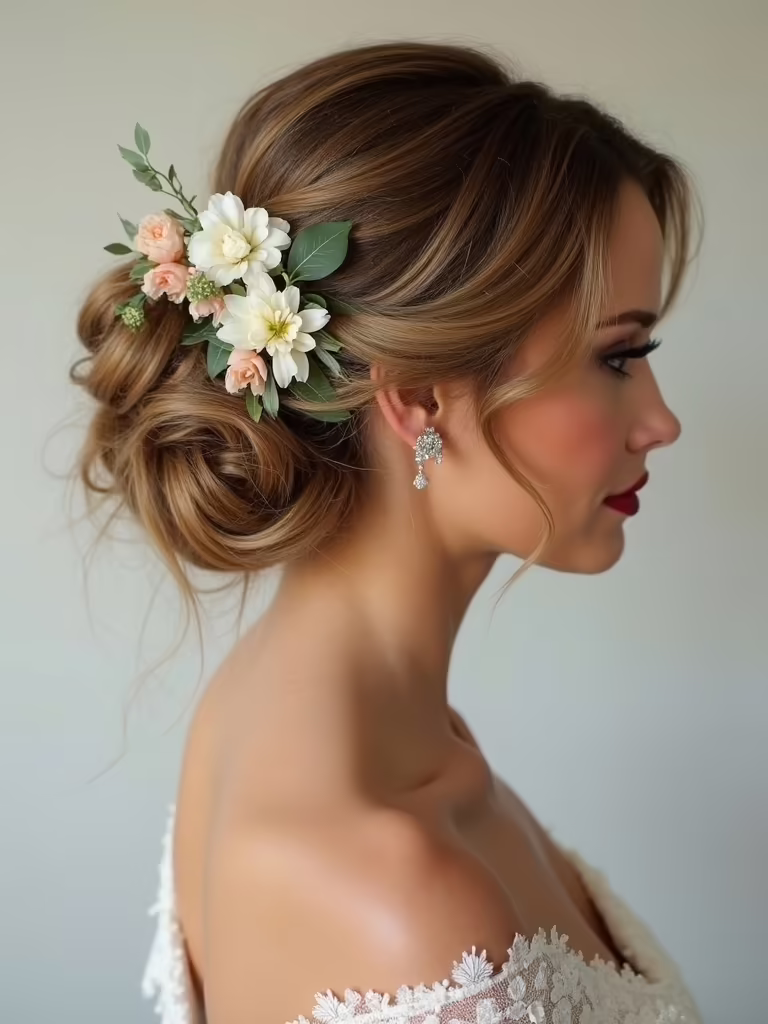 bridal hairstyles with flowers