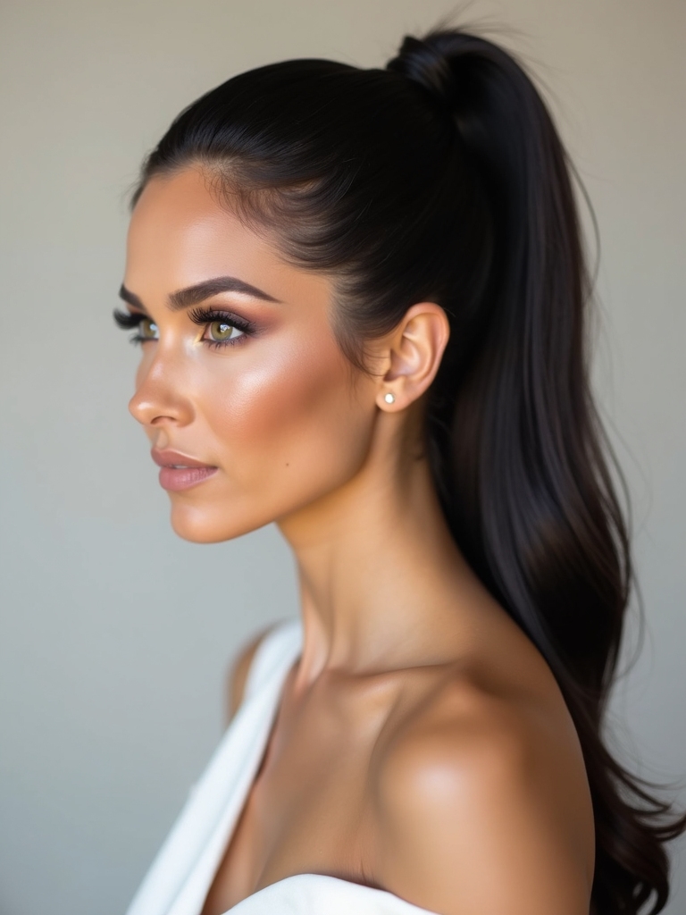 bridal ponytail hair selection