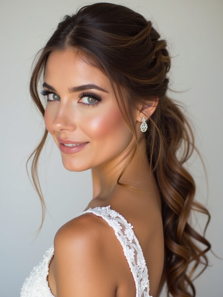 bridal ponytail hairstyle inspirations
