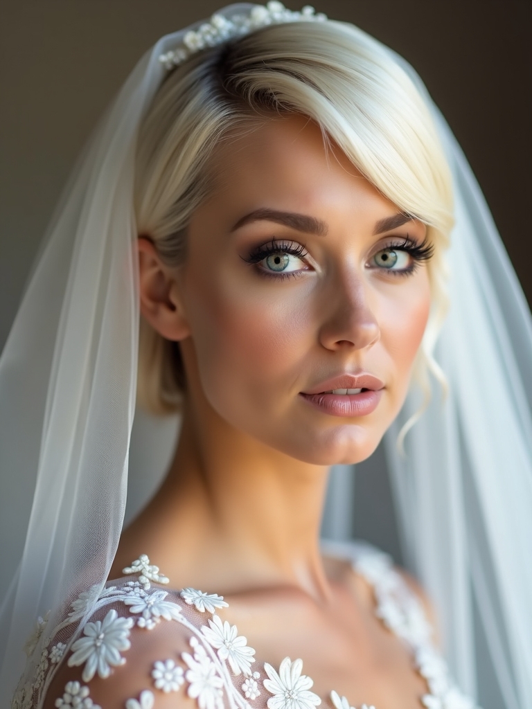 bridal short hair ideas