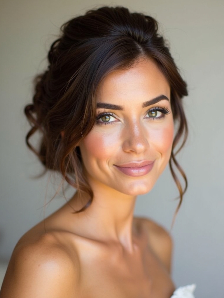 bridesmaid hairstyles for strapless dresses