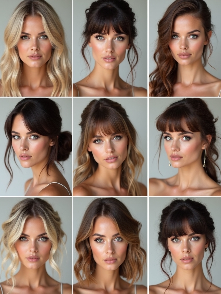 bridesmaid hairstyles with bangs