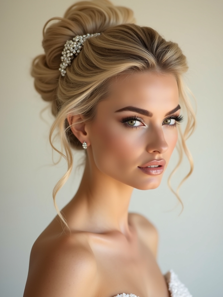 bun hairstyles for brides