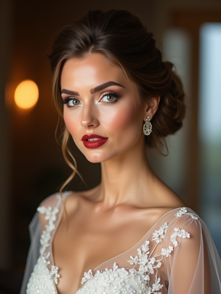 bun veil dress harmony