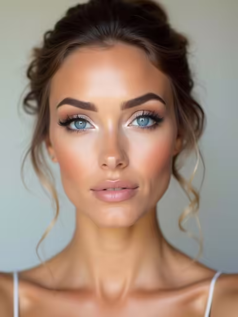 captivating blue eyed bridal makeup