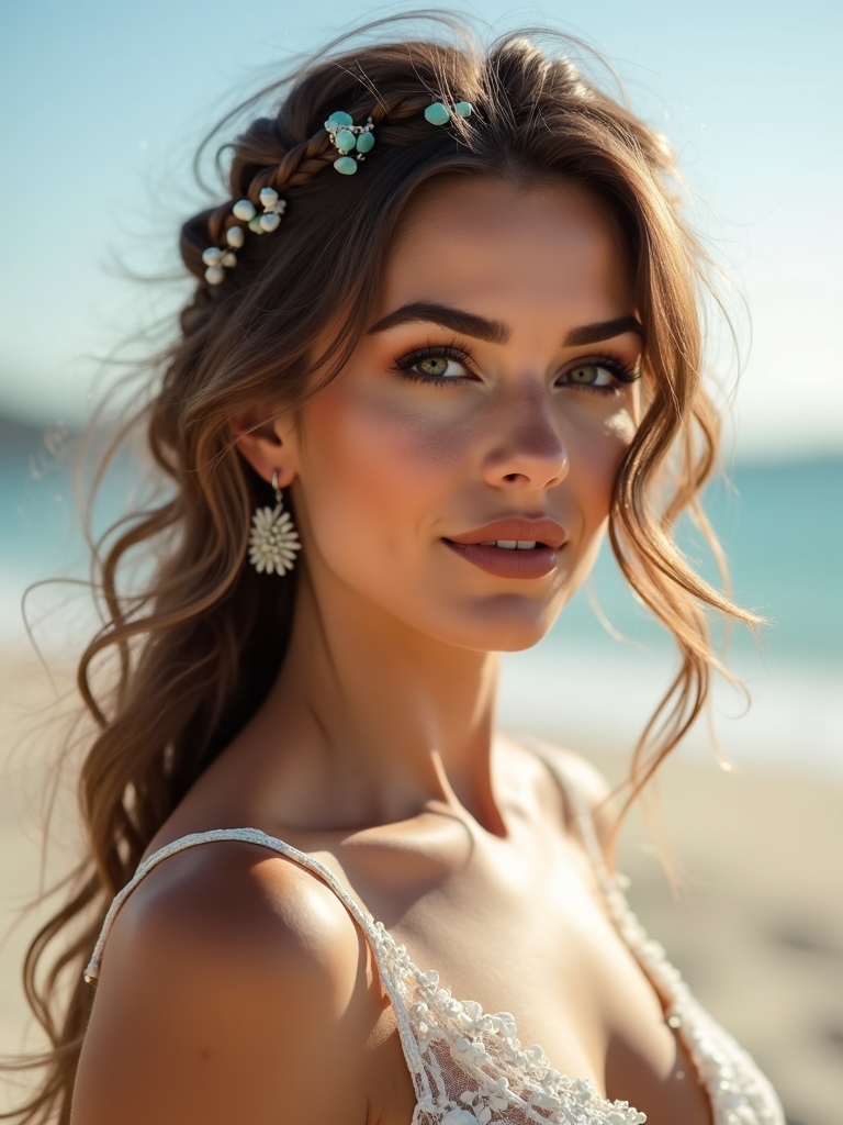 carefree beachy halo braids