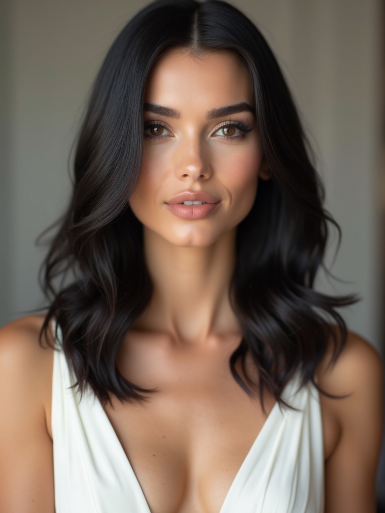 center part wedding hair
