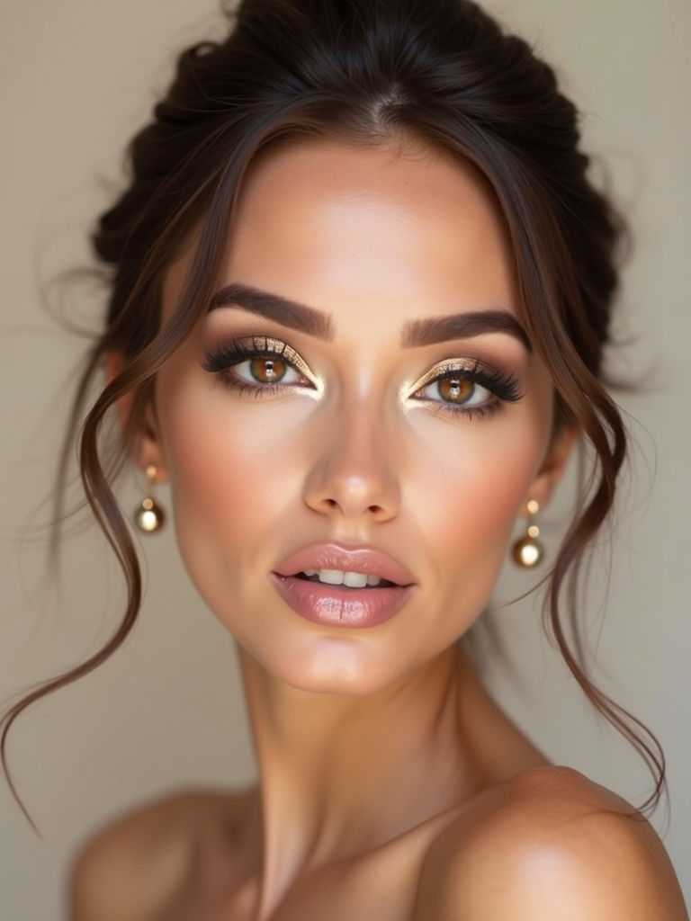 champagne inspired bridal glow