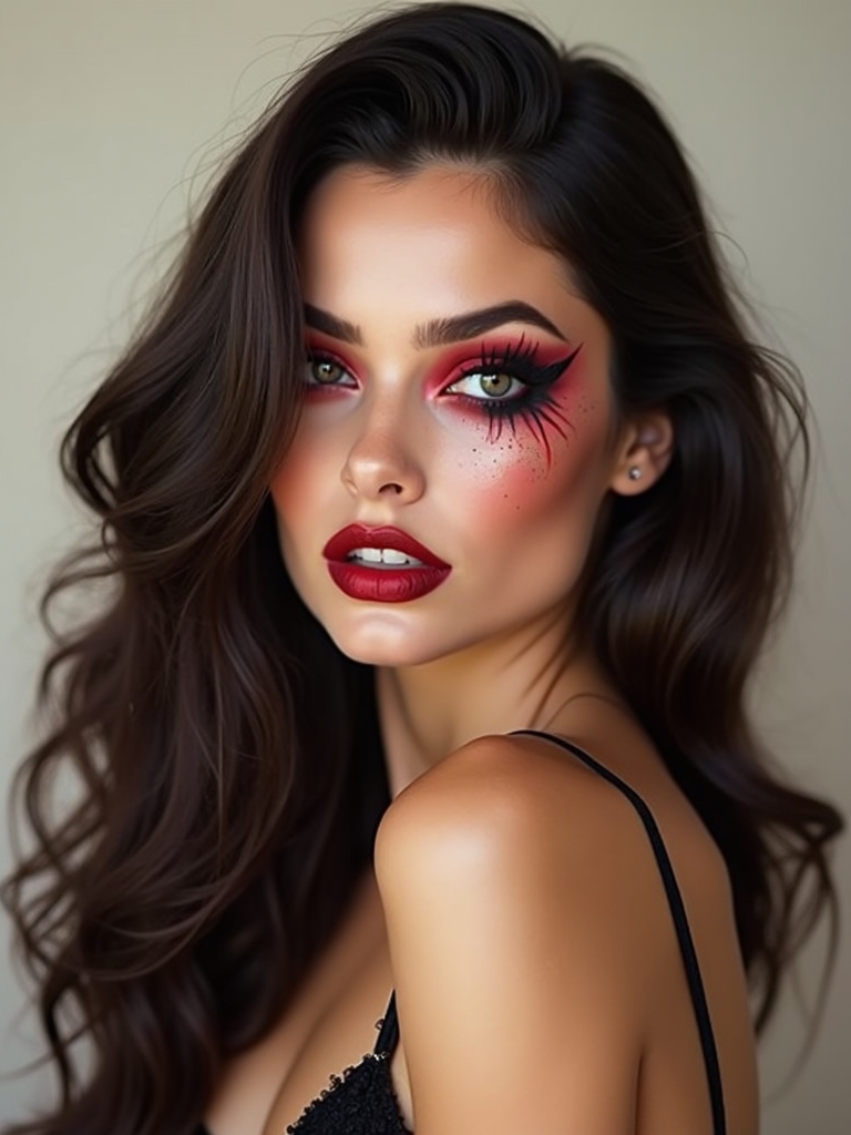 chic blood red bridal accents