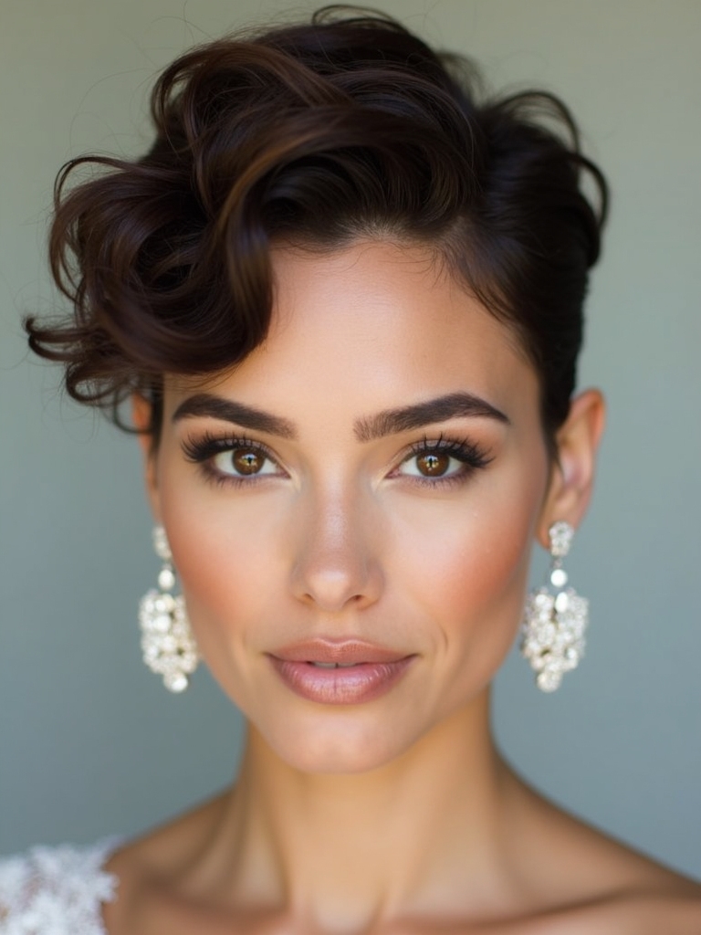 chic bridal hairstyles for short hair