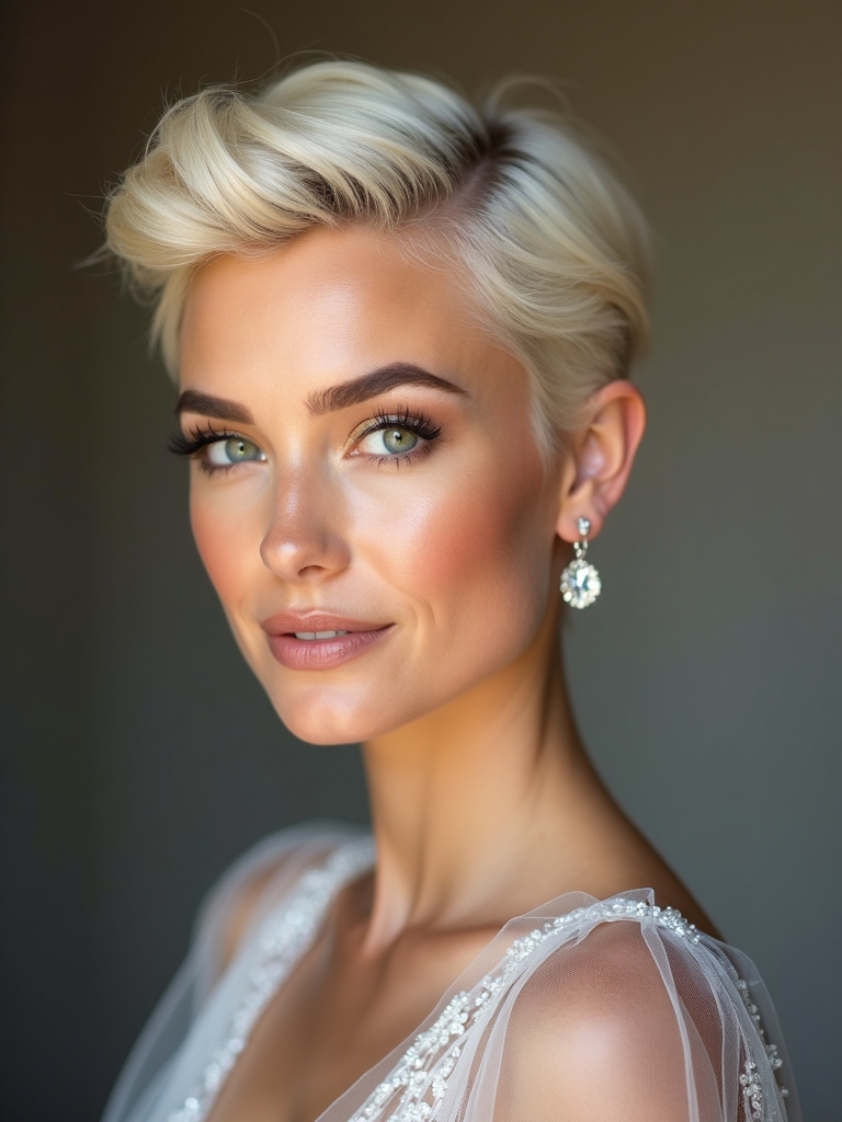 chic short hair glamour