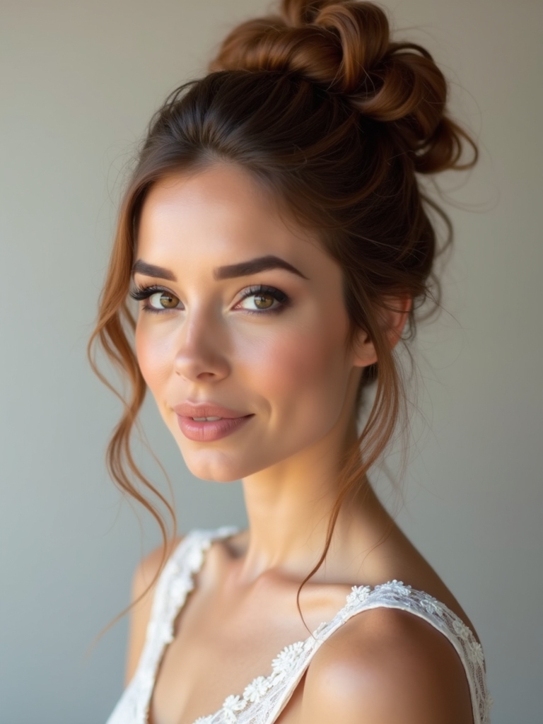 chic textured messy bun
