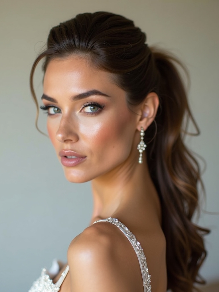 chic wedding ponytail hairstyles
