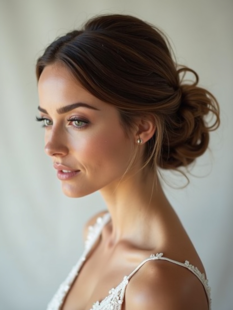 classic low bun elegance
