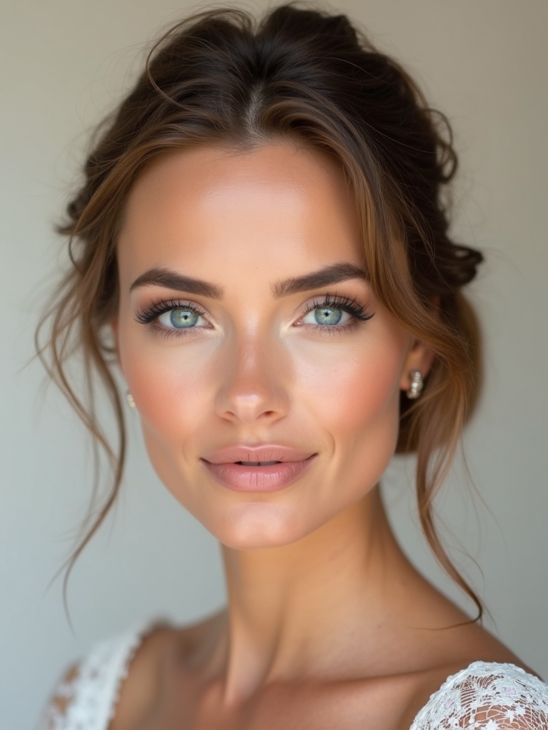 cohesive blue eyed bridesmaid makeup