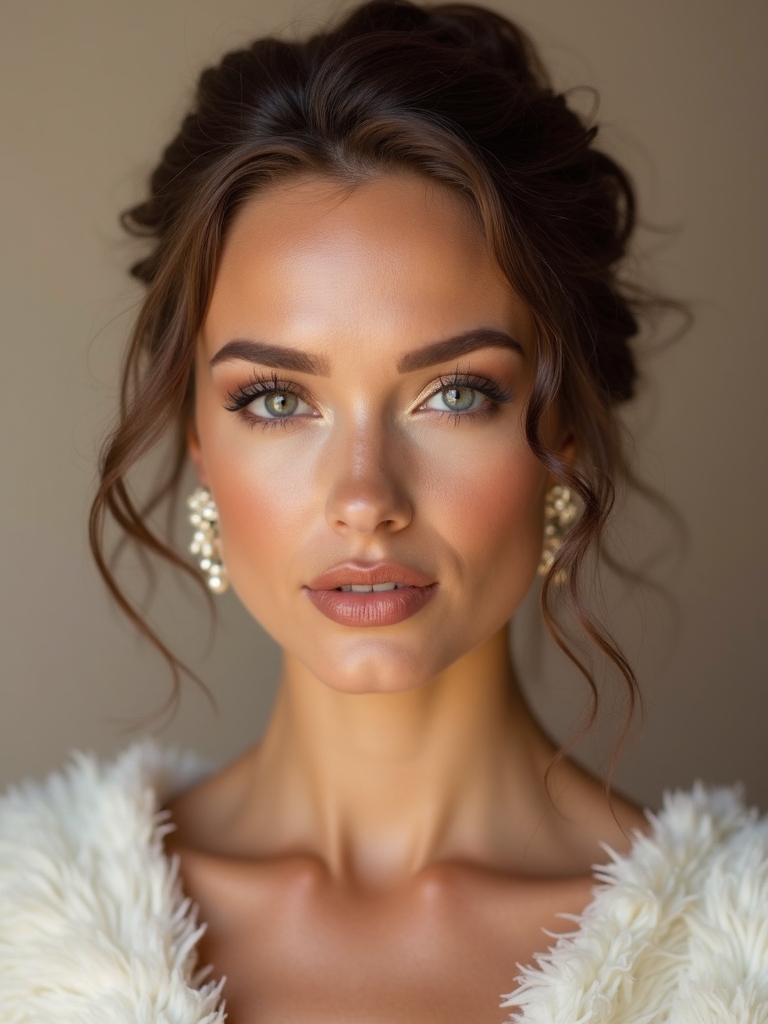 cozy winter wedding makeup