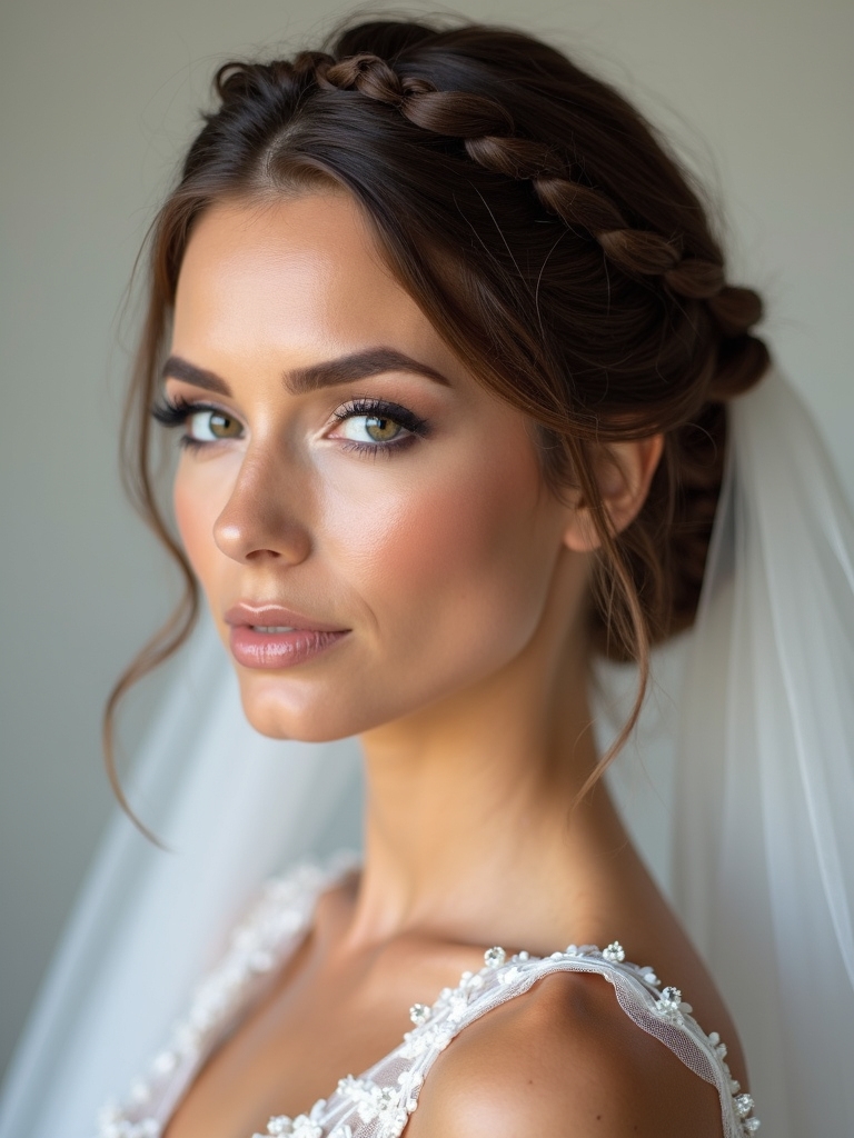 crown braid veil harmony