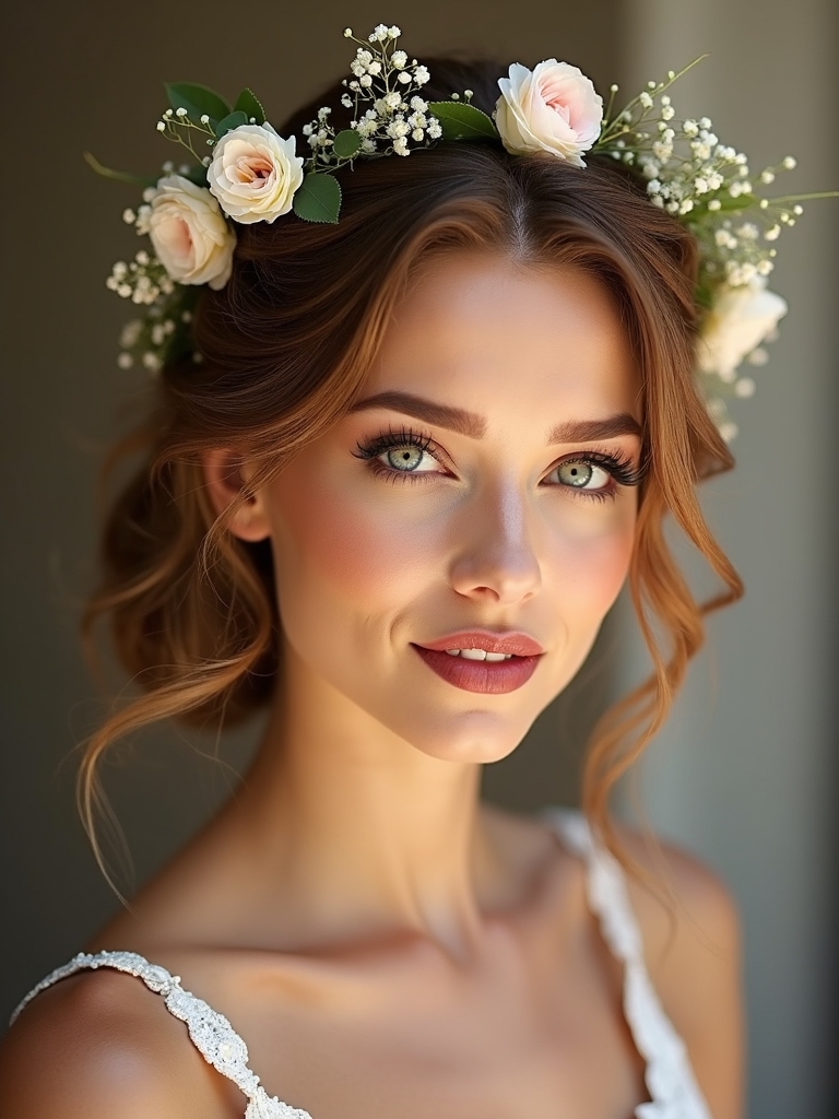 crown braid with flowers