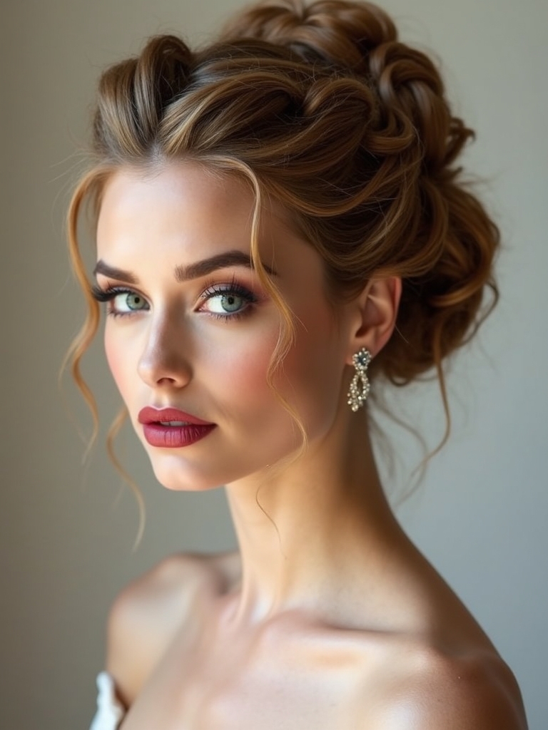 crowned braided buns elevation