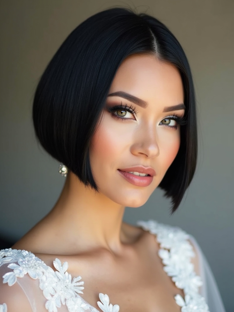 crystal pins sleek bob