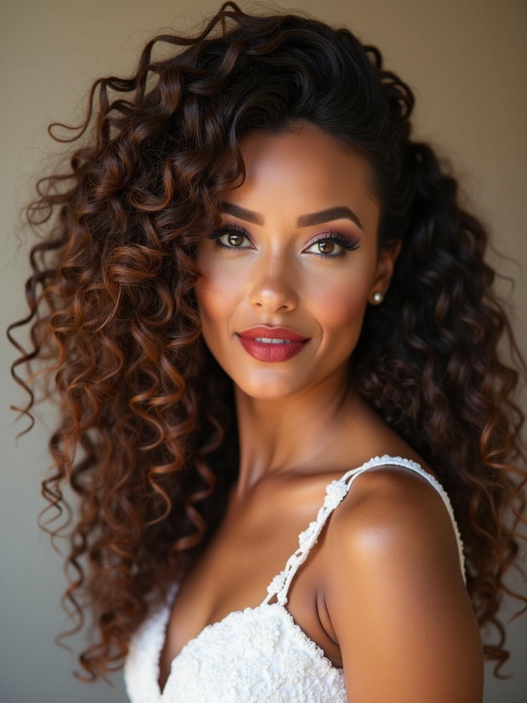 curly hairstyles for brides