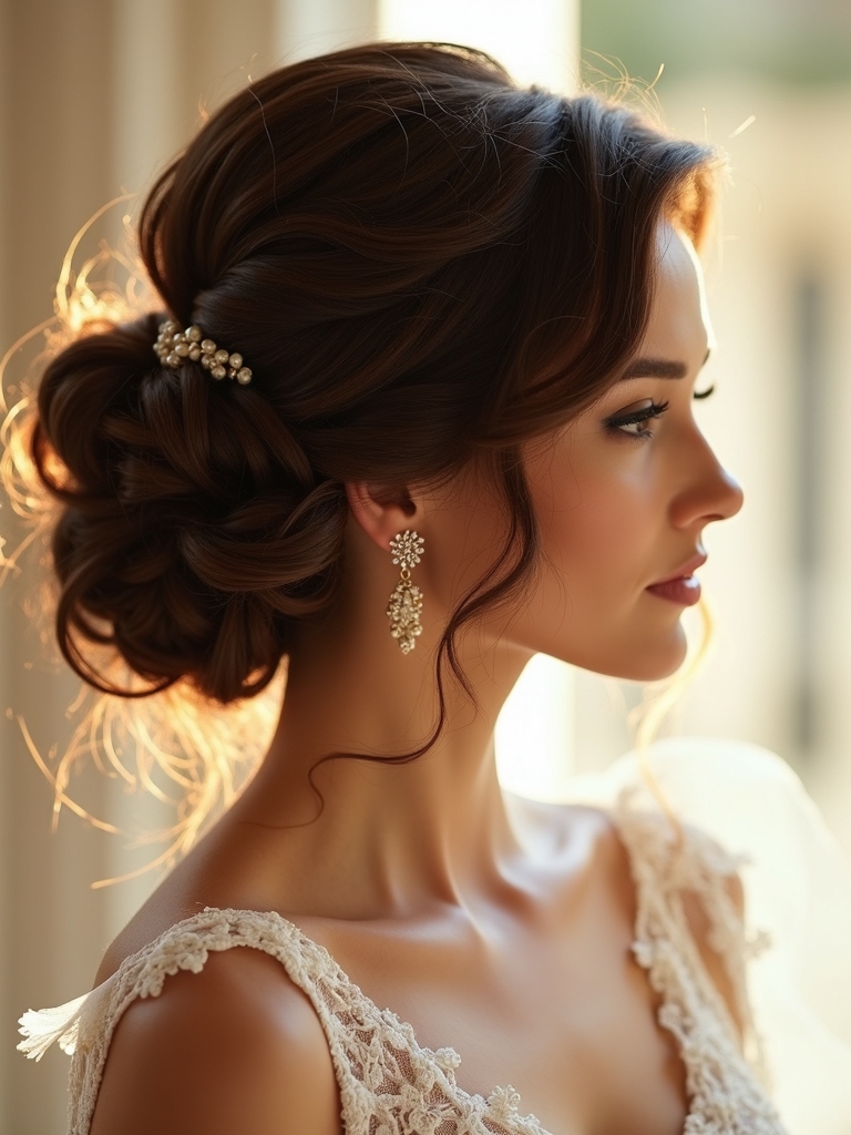 defined ringlets elegant low buns