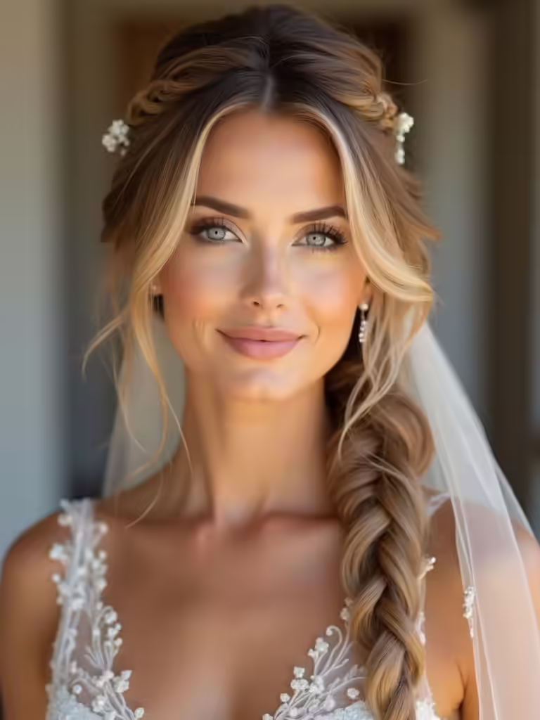 delicate braids enhance elegance