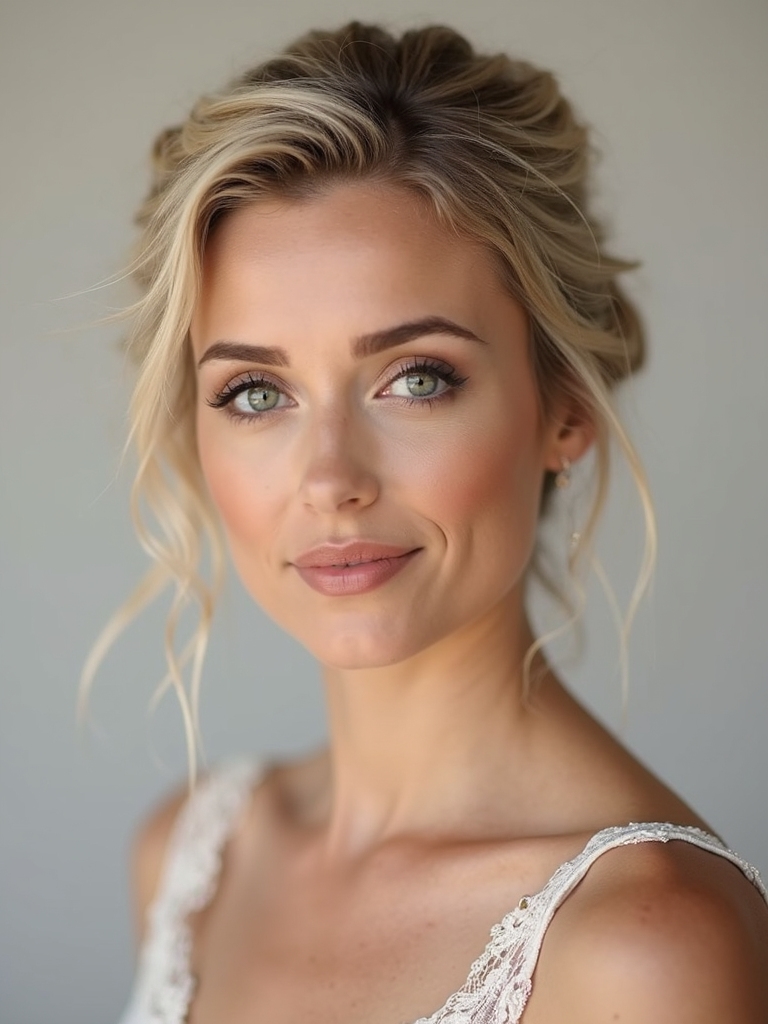delicate half up hairstyles for bridesmaids