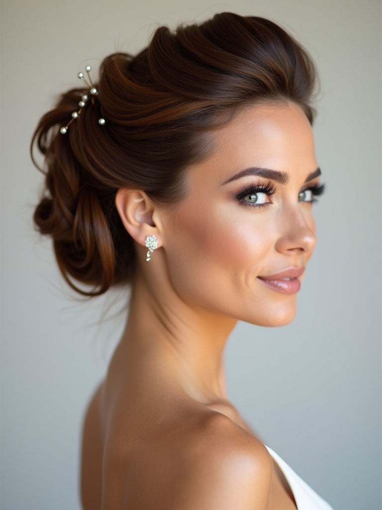 dramatic chignon shoulder styles