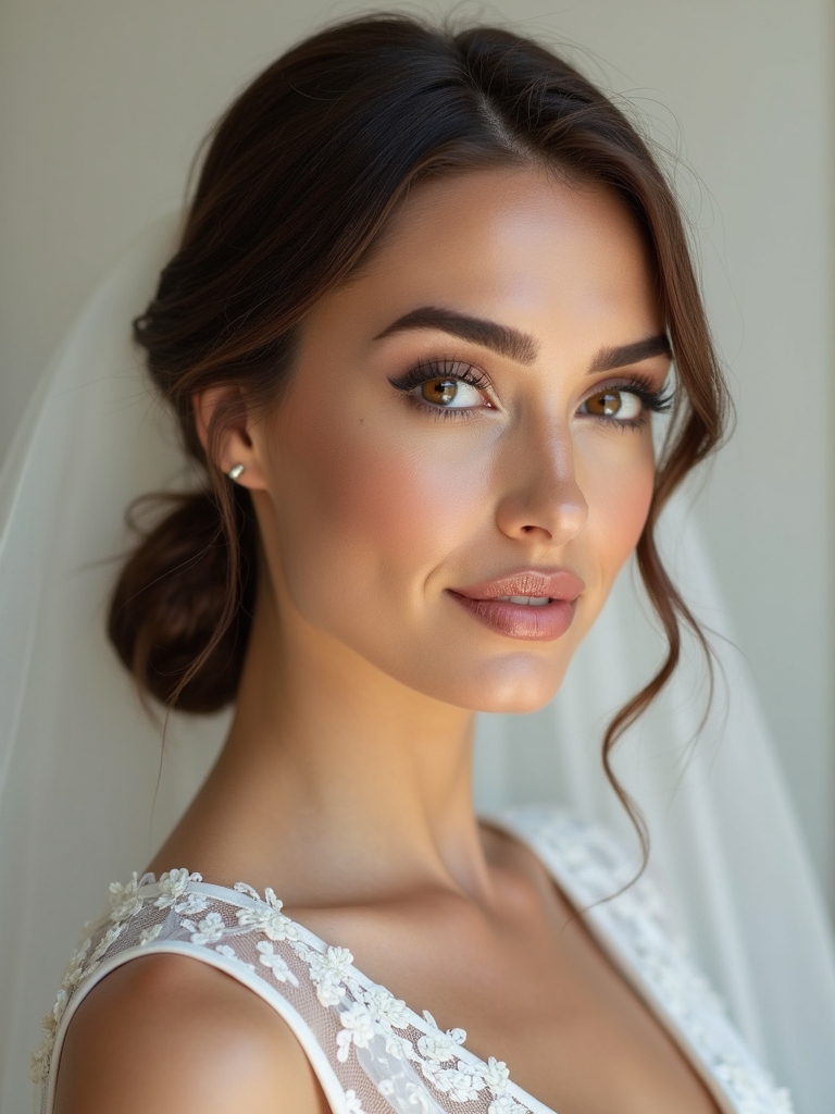 dramatic low bun elegance