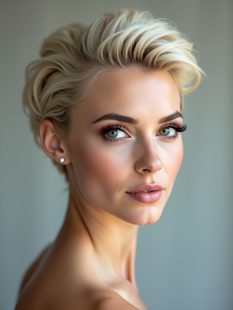 dramatic pixie bun styles