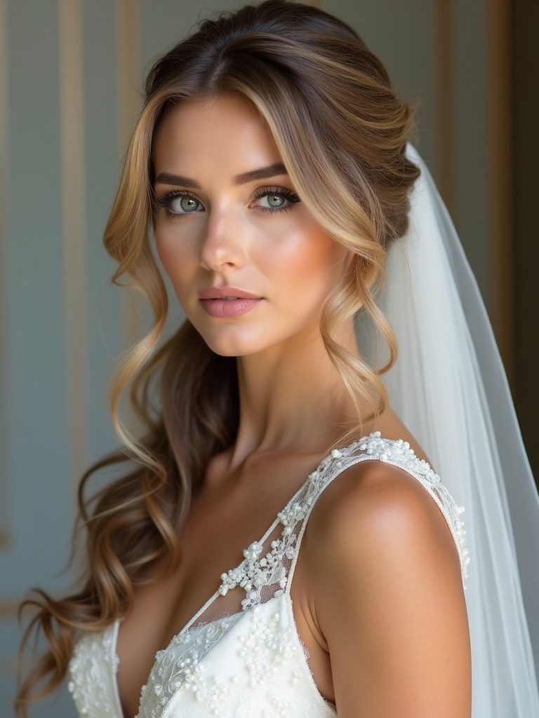 dress veil hairstyle harmony