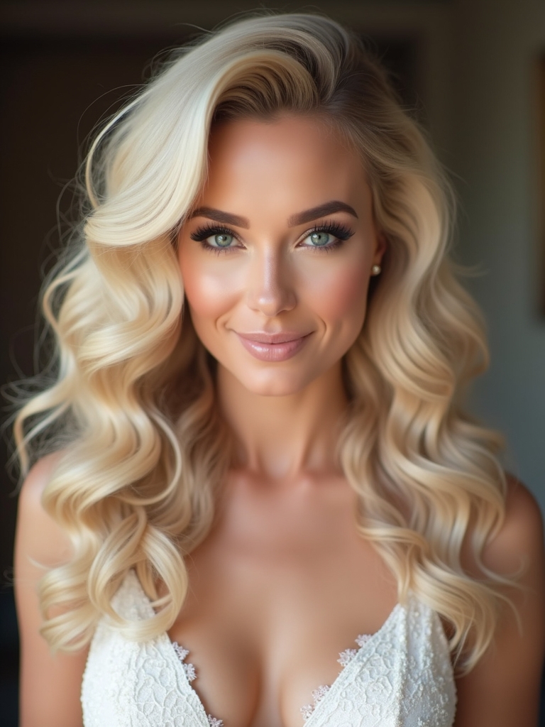 editorial red carpet curl styling