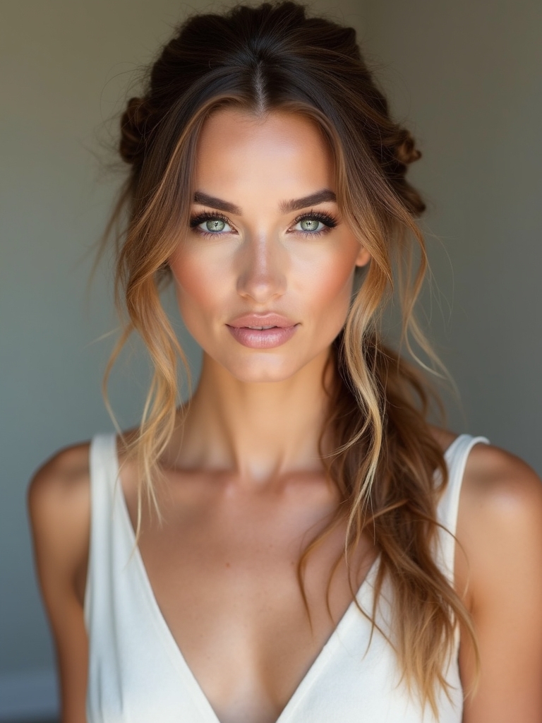 effortless boho bun styling