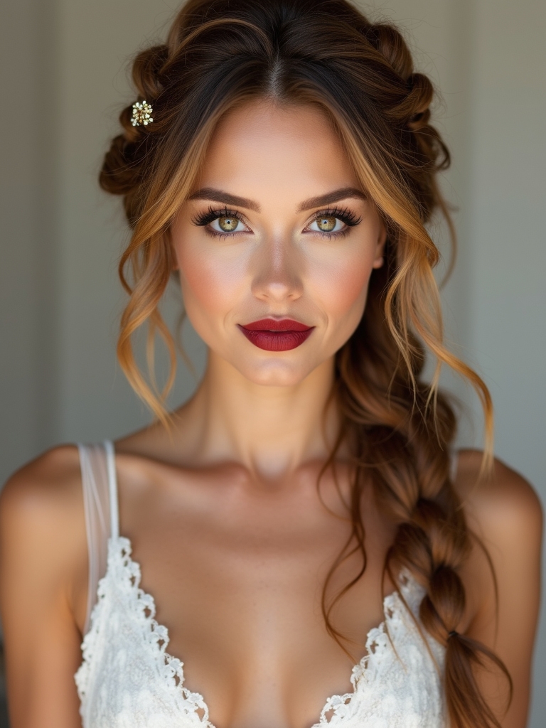 effortless boho romantic braids