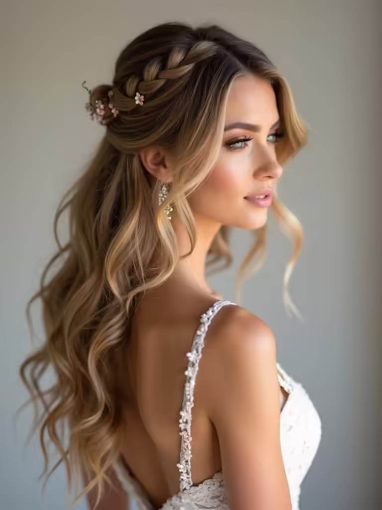 effortless boho romantic braids