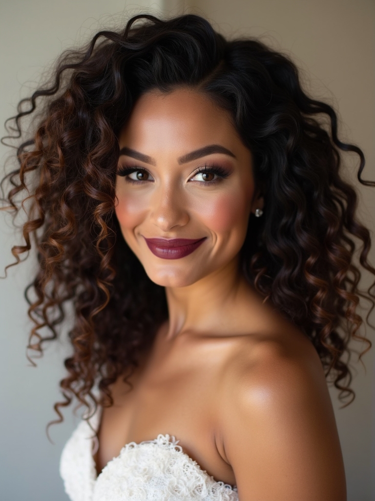 effortless bridal wave styling