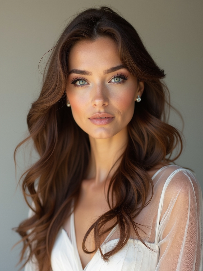 effortless center parted waves