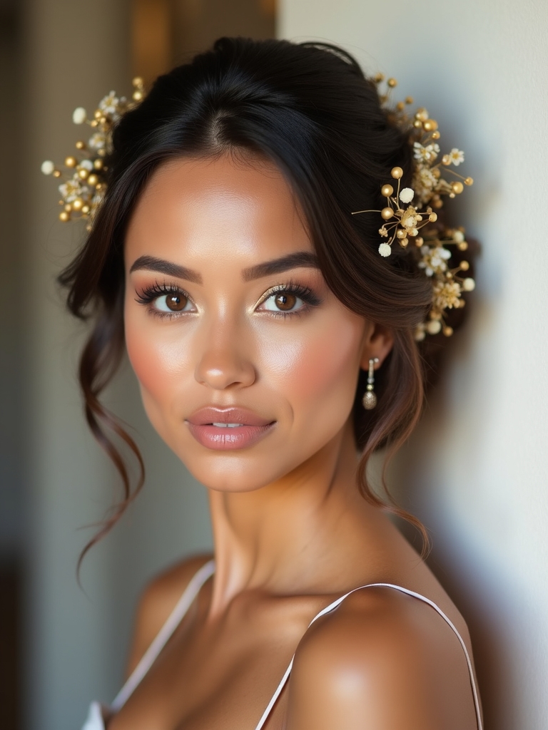 effortless floral hair accents