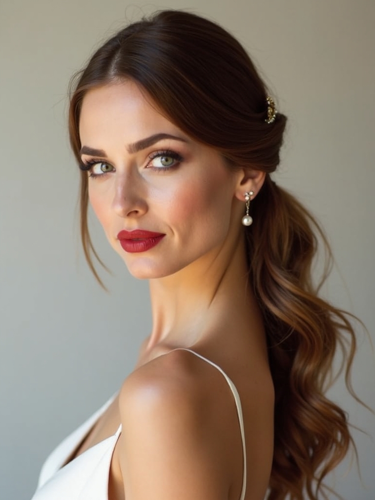 effortless half up ponytail style
